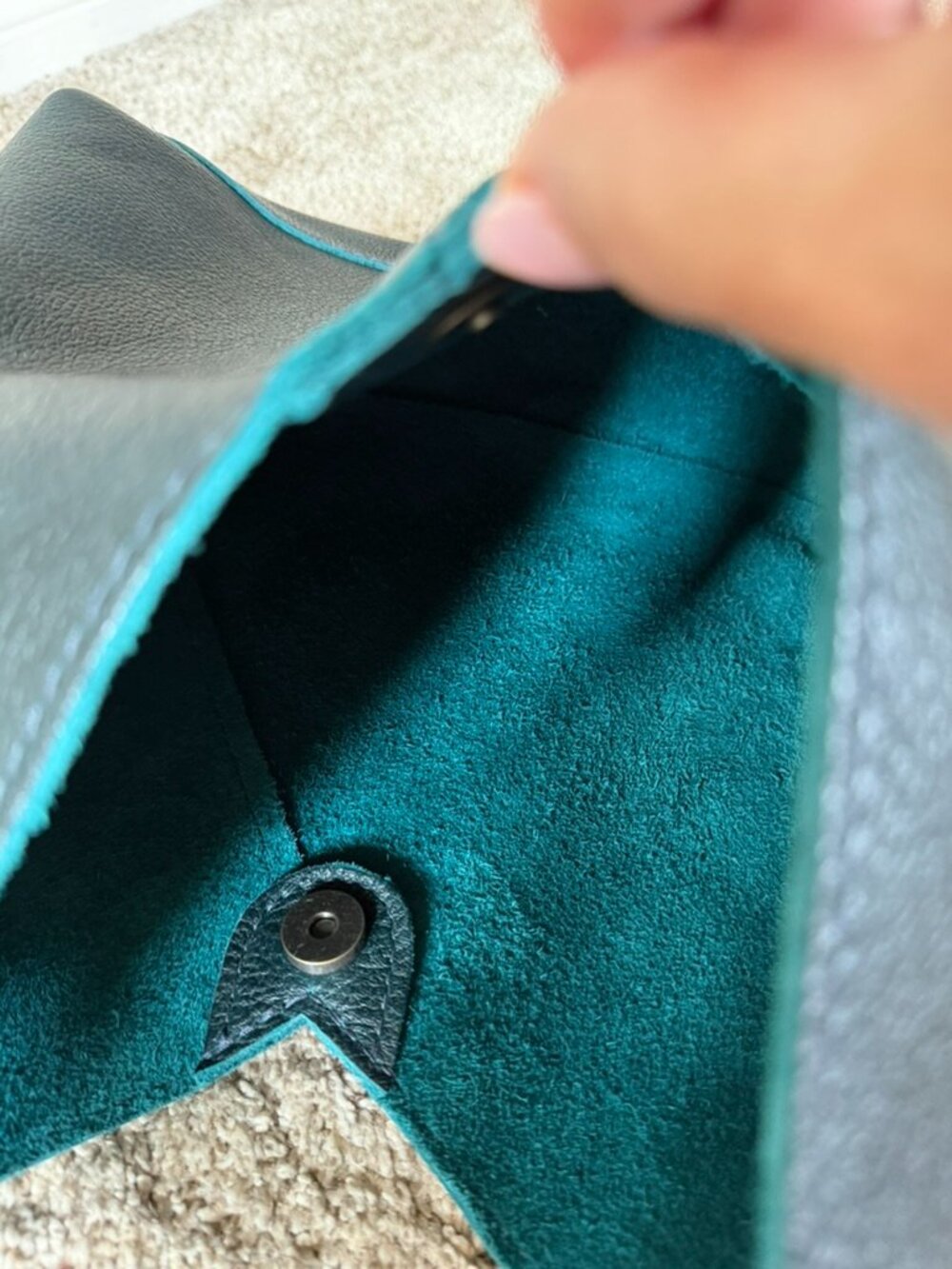 🆕 Portland Leather Naomi Bag Large - BOREAL 💙💚 - Picture 9 of 9